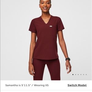 Catarina burgundy top xxs